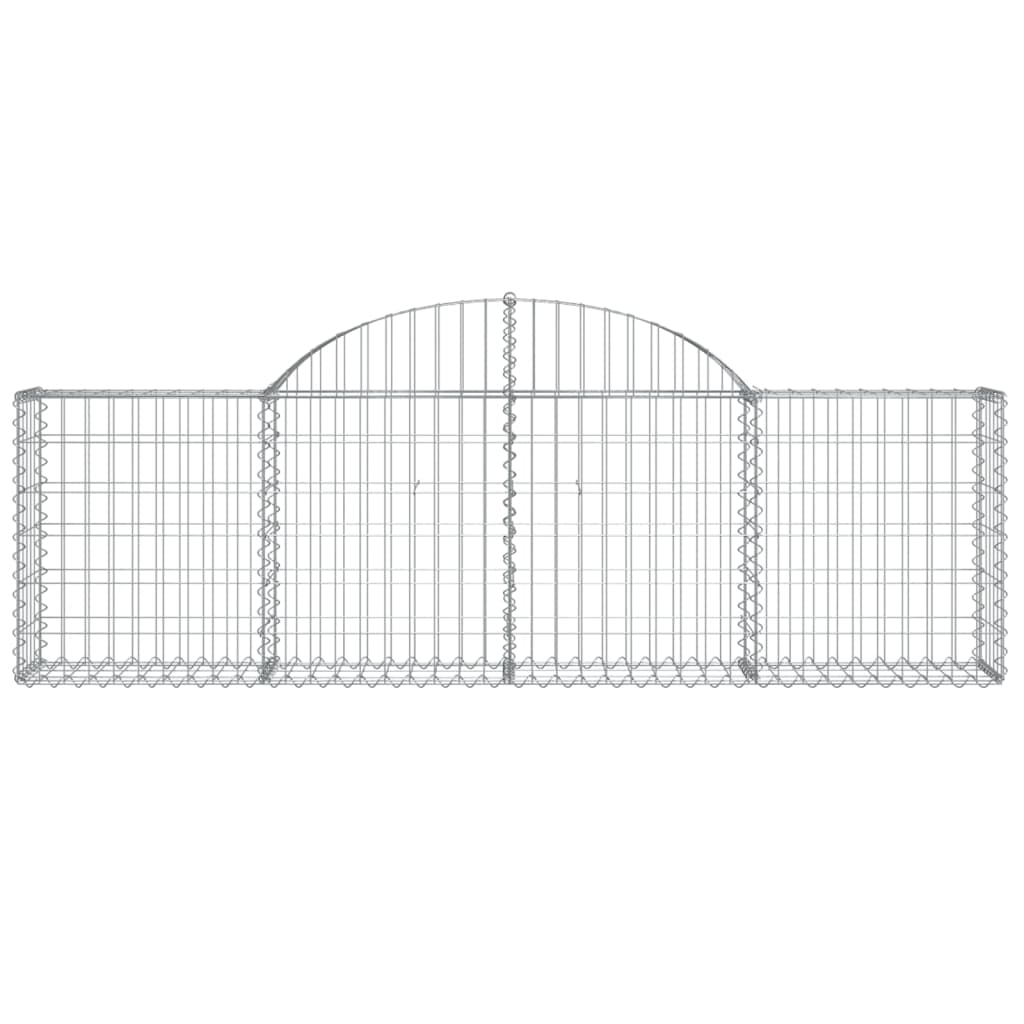 Gabionkurver buede 14 stk 200x30x60/80 cm galvanisert jern