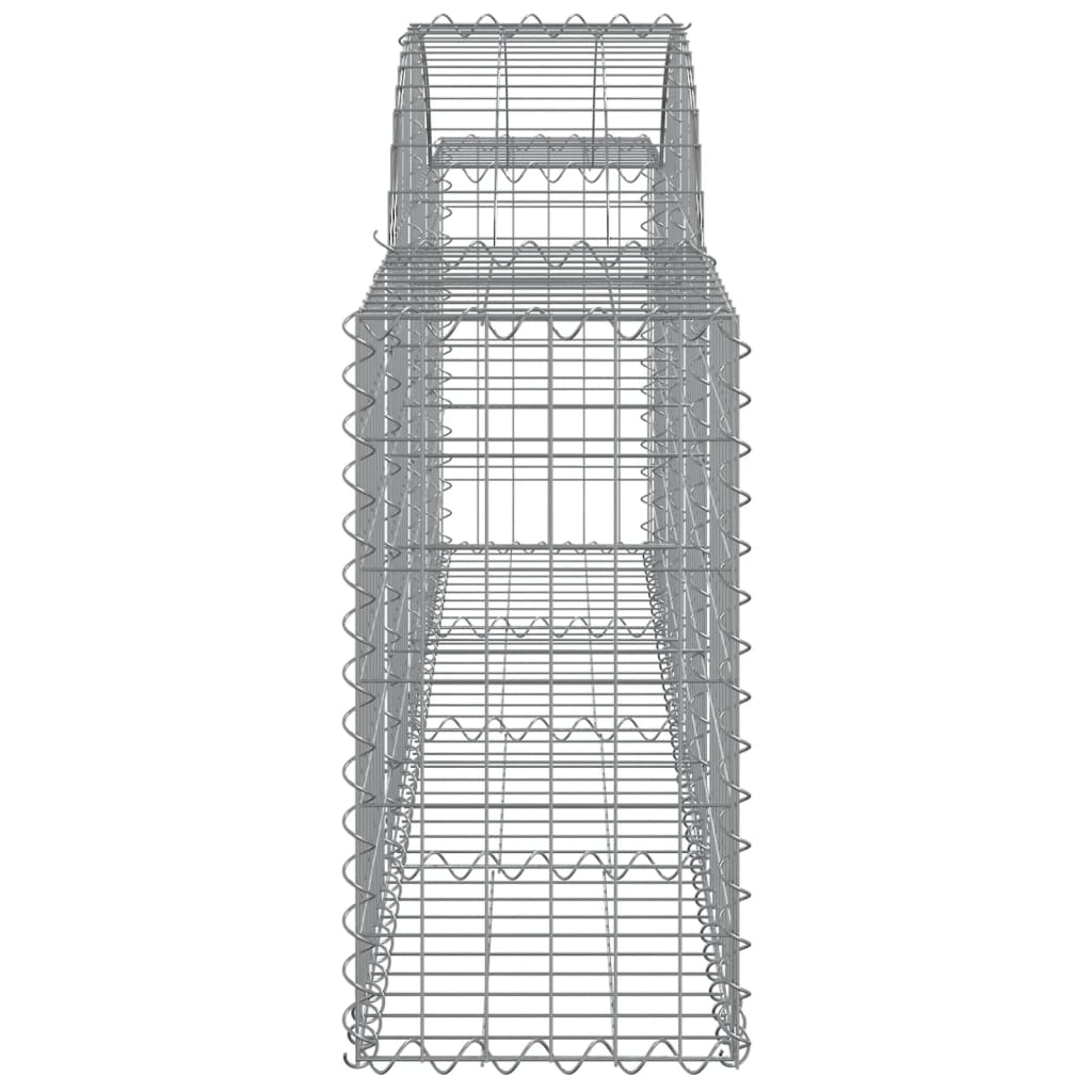 Gabionkurver buede 15 stk 200x30x60/80 cm galvanisert jern