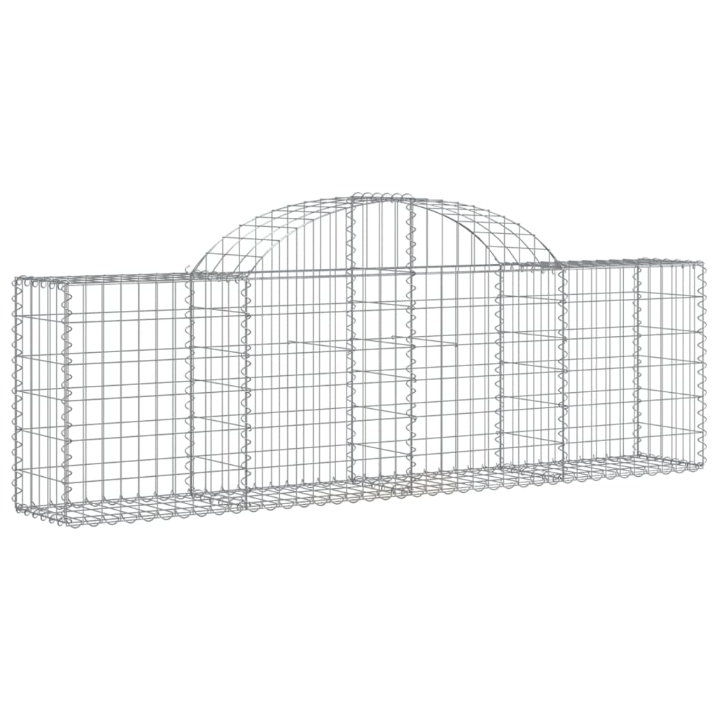 Gabionkurver buede 18 stk 200x30x60/80 cm galvanisert jern