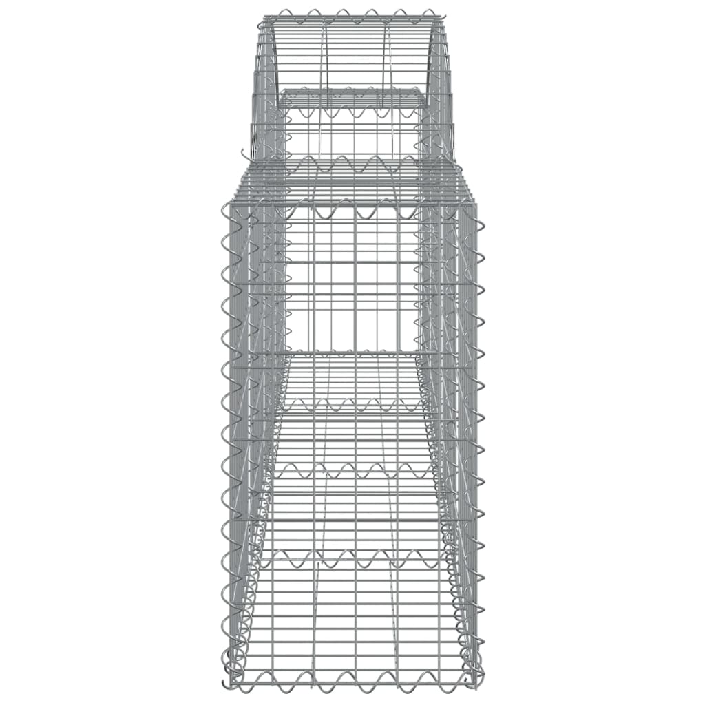 Gabionkurver buede 18 stk 200x30x60/80 cm galvanisert jern