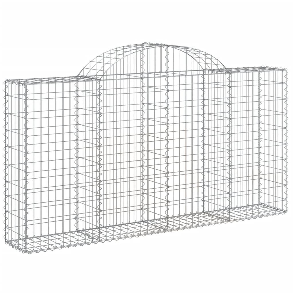 Gabionkurver buede 25 stk 200x30x100/120 cm galvanisert jern vidaXL