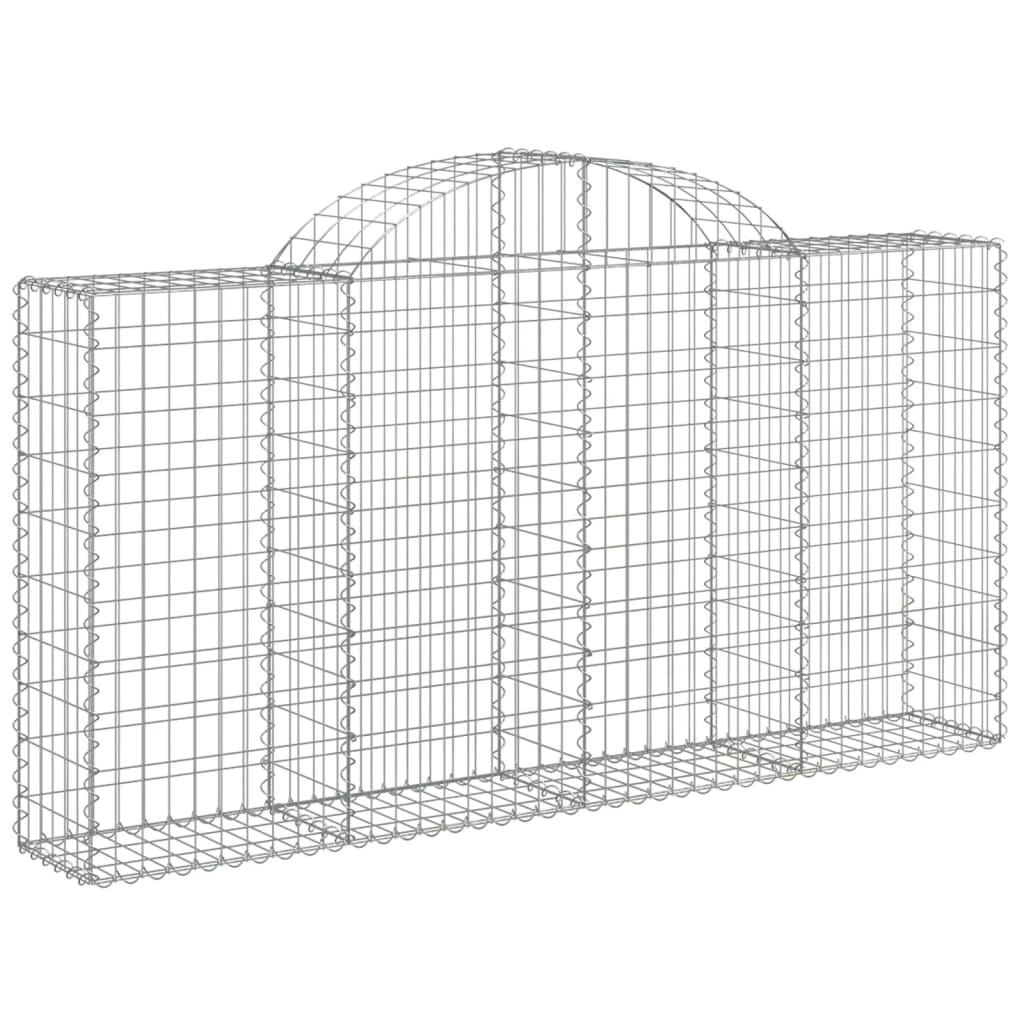 Gabionkurver buede 30 stk 200x30x100/120 cm galvanisert jern vidaXL