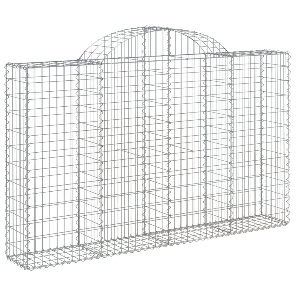 Gabionkurver buede 8 stk 200x30x120/140 cm galvanisert jern