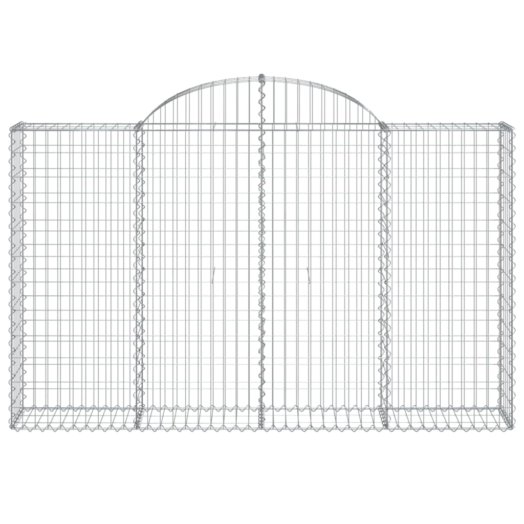 Gabionkurver buede 8 stk 200x30x120/140 cm galvanisert jern