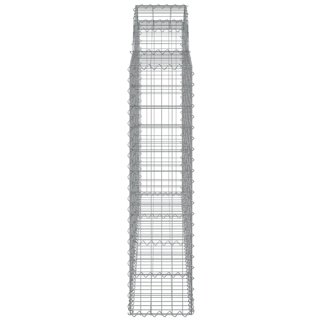 Gabionkurver buede 12 stk 200x30x120/140 cm galvanisert jern