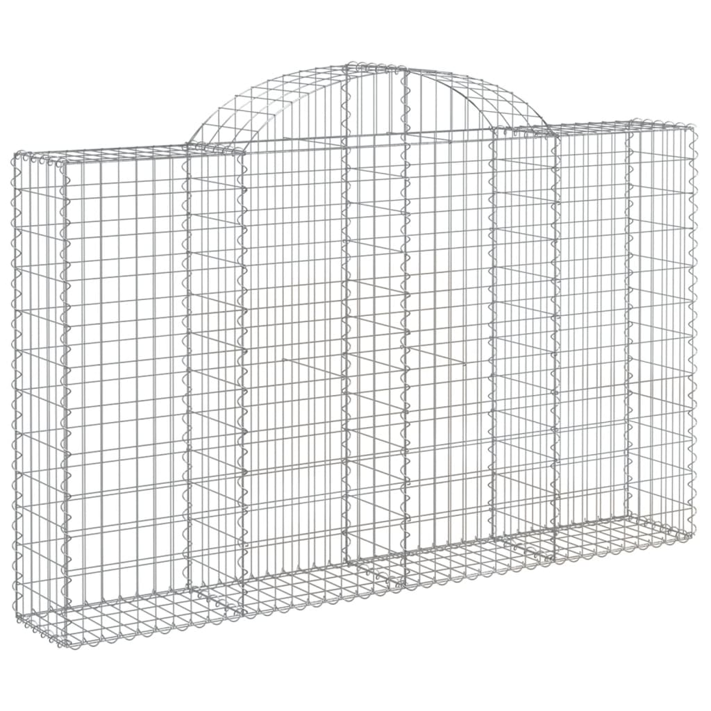Gabionkurver buede 20 stk 200x30x120/140 cm galvanisert jern