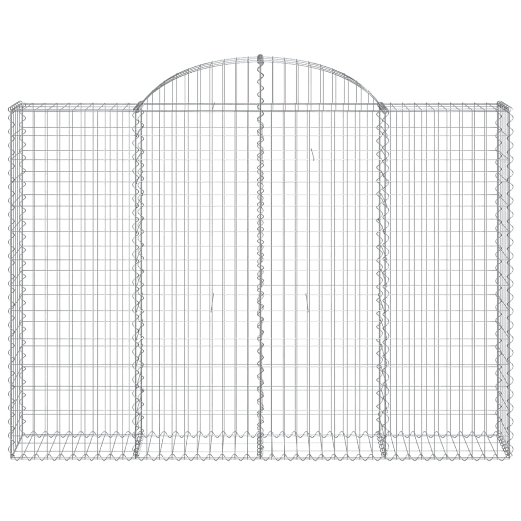 Gabionkurver buede 7 stk 200x30x140/160 cm galvanisert jern