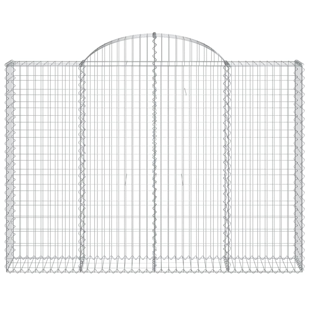 Gabionkurver buede 9 stk 200x30x140/160 cm galvanisert jern