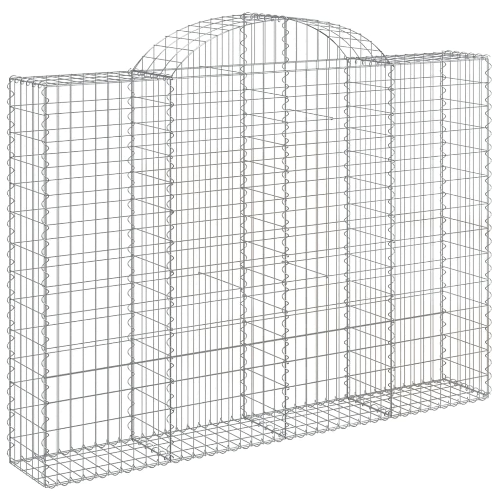 Gabionkurver buede 10 stk 200x30x140/160 cm galvanisert jern
