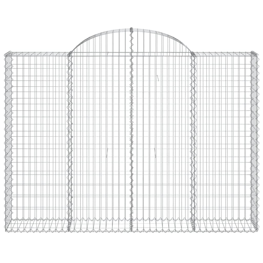 Gabionkurver buede 10 stk 200x30x140/160 cm galvanisert jern