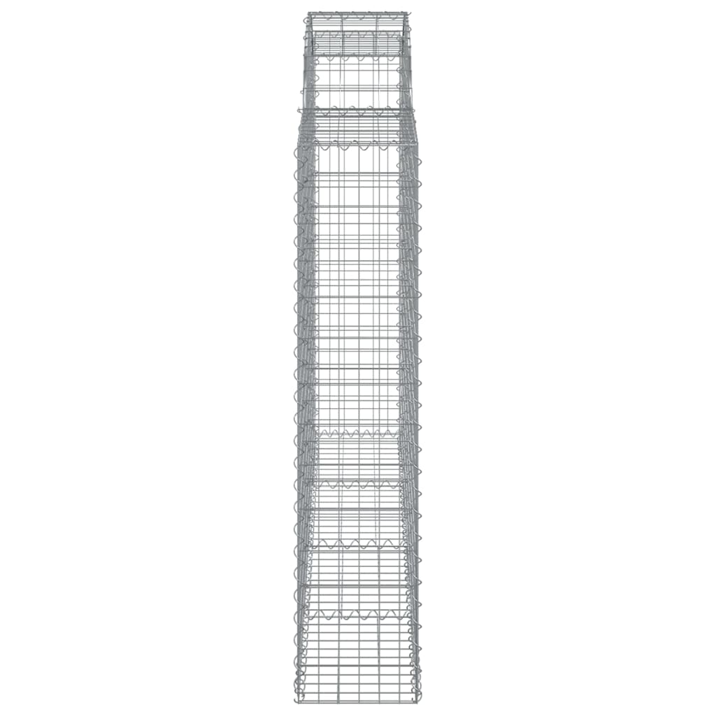 Gabionkurver buede 18 stk 200x30x140/160 cm galvanisert jern