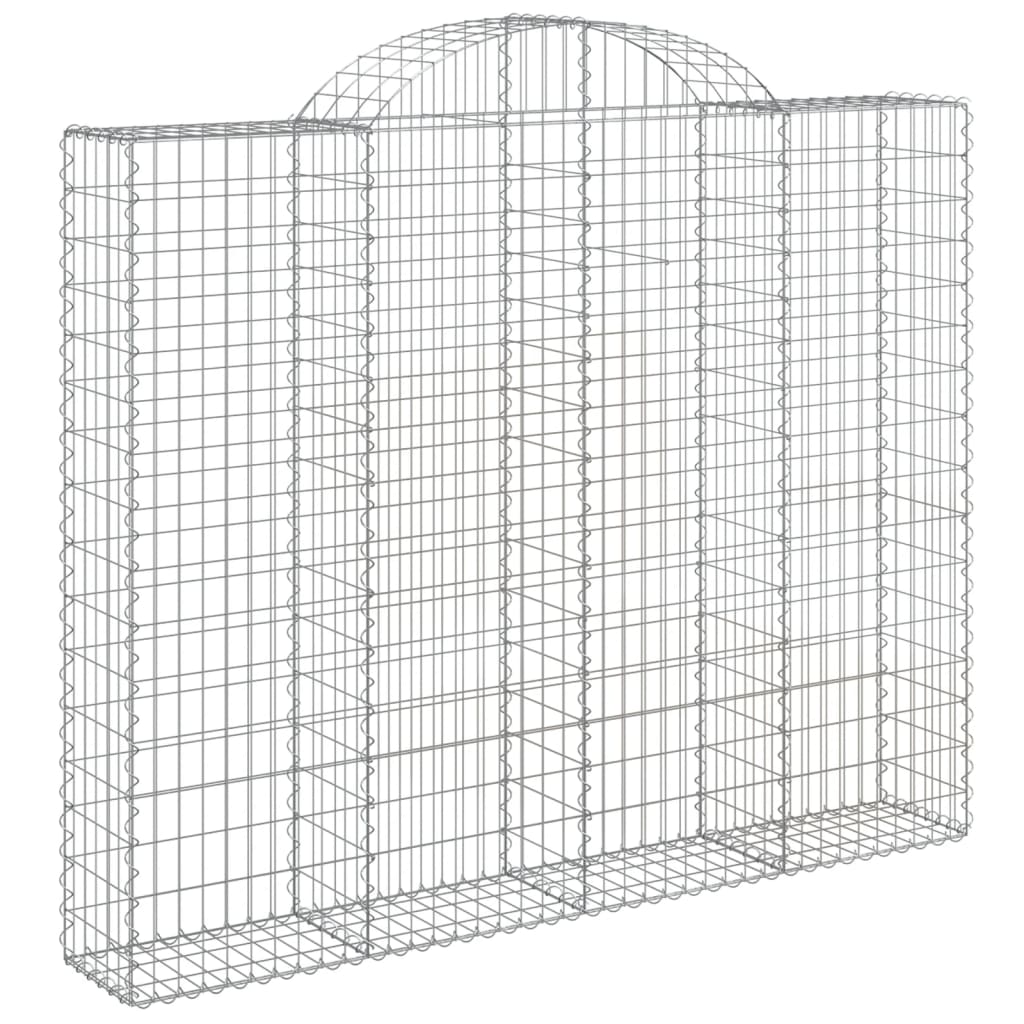 Gabionkurver buede 2 stk 200x30x160/180 cm galvanisert jern vidaXL