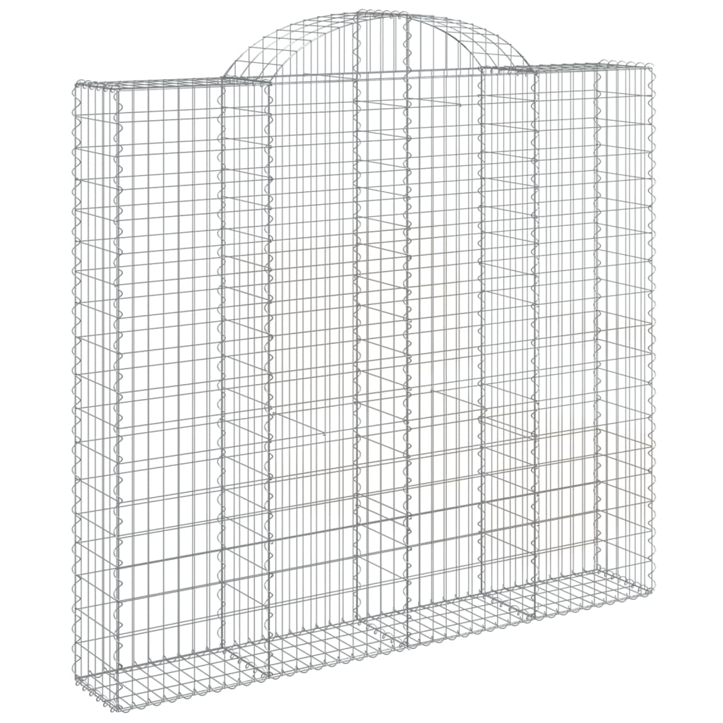 Gabionkurver buede 2 stk 200x30x180/200 cm galvanisert jern