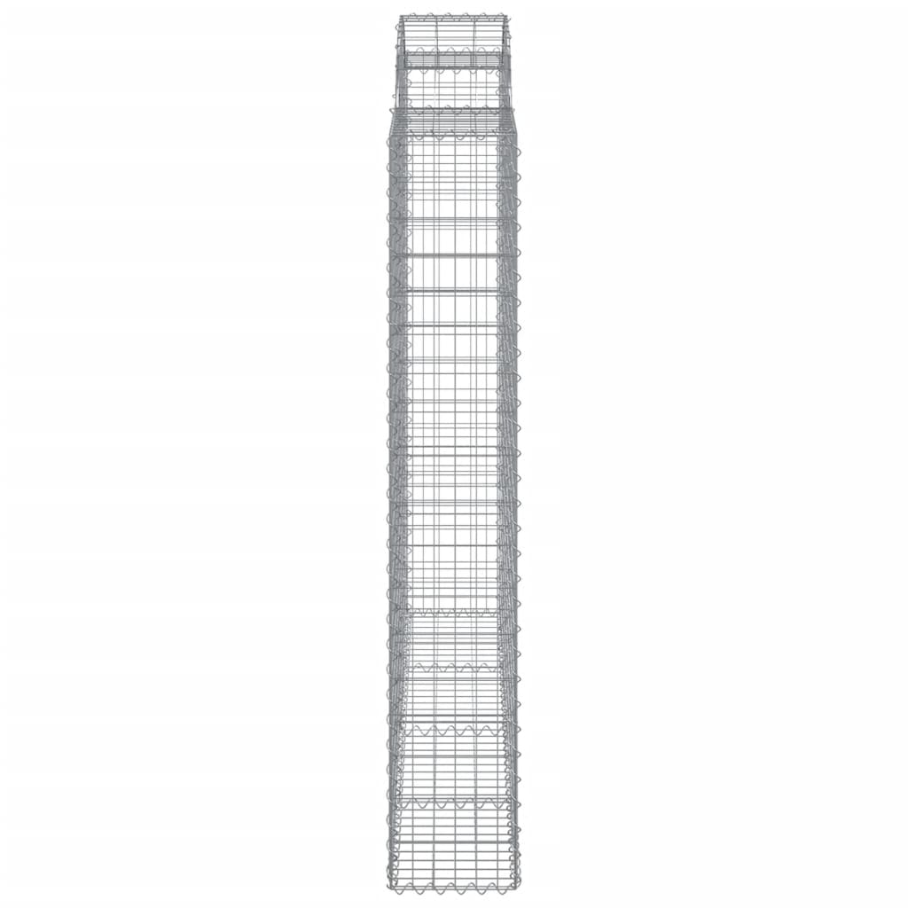 Gabionkurver buede 2 stk 200x30x180/200 cm galvanisert jern