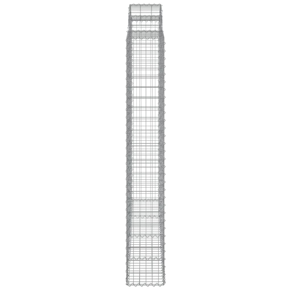 Gabionkurver buede 3 stk 200x30x200/220 cm galvanisert jern