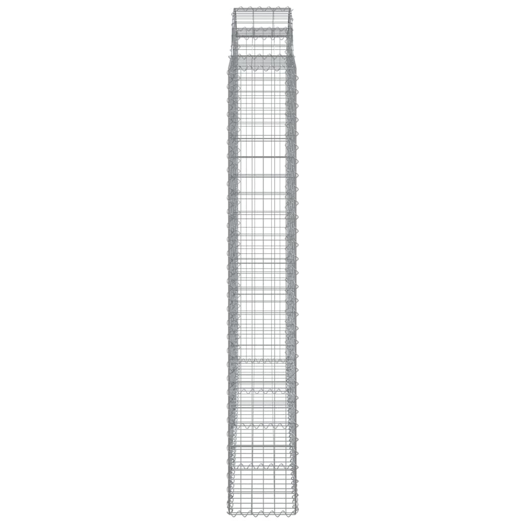 Gabionkurver buede 6 stk 200x30x200/220 cm galvanisert jern