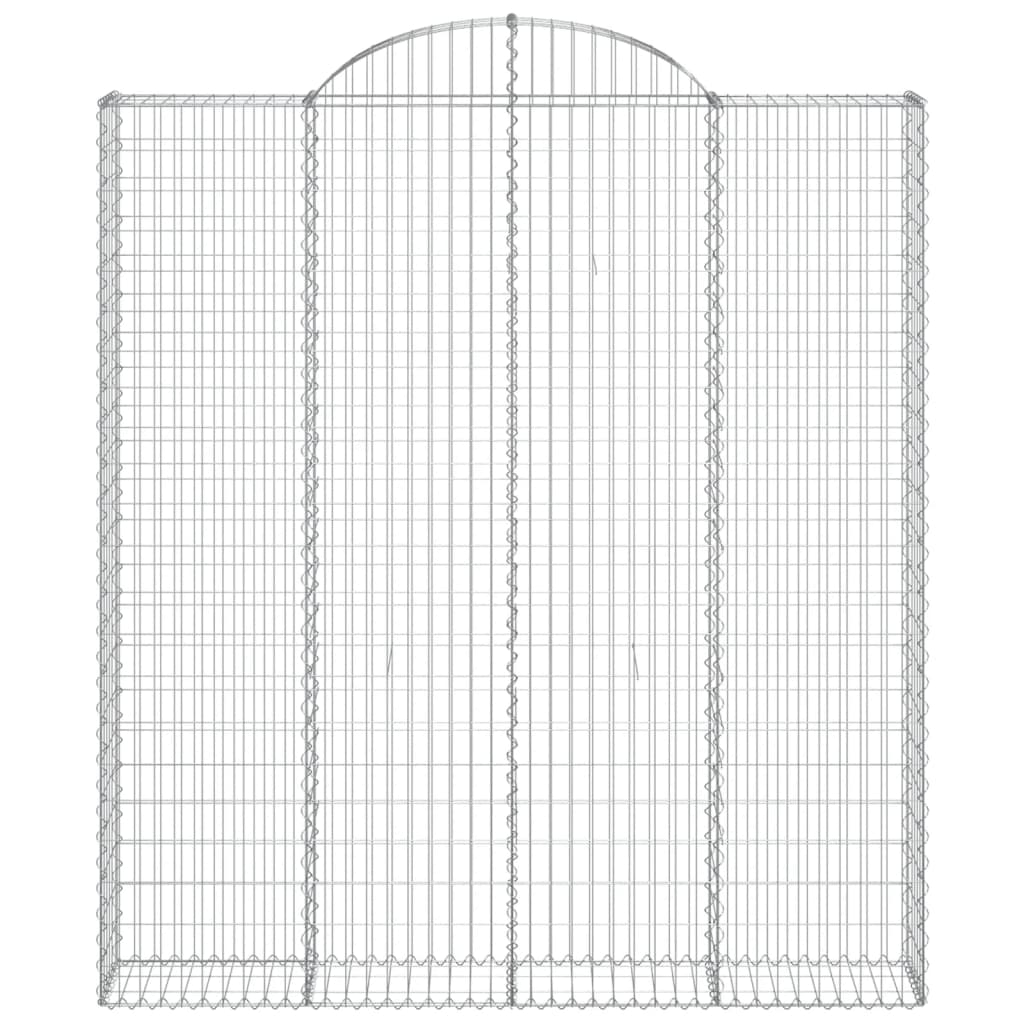 Gabionkurver buede 3 stk 200x30x220/240 cm galvanisert jern