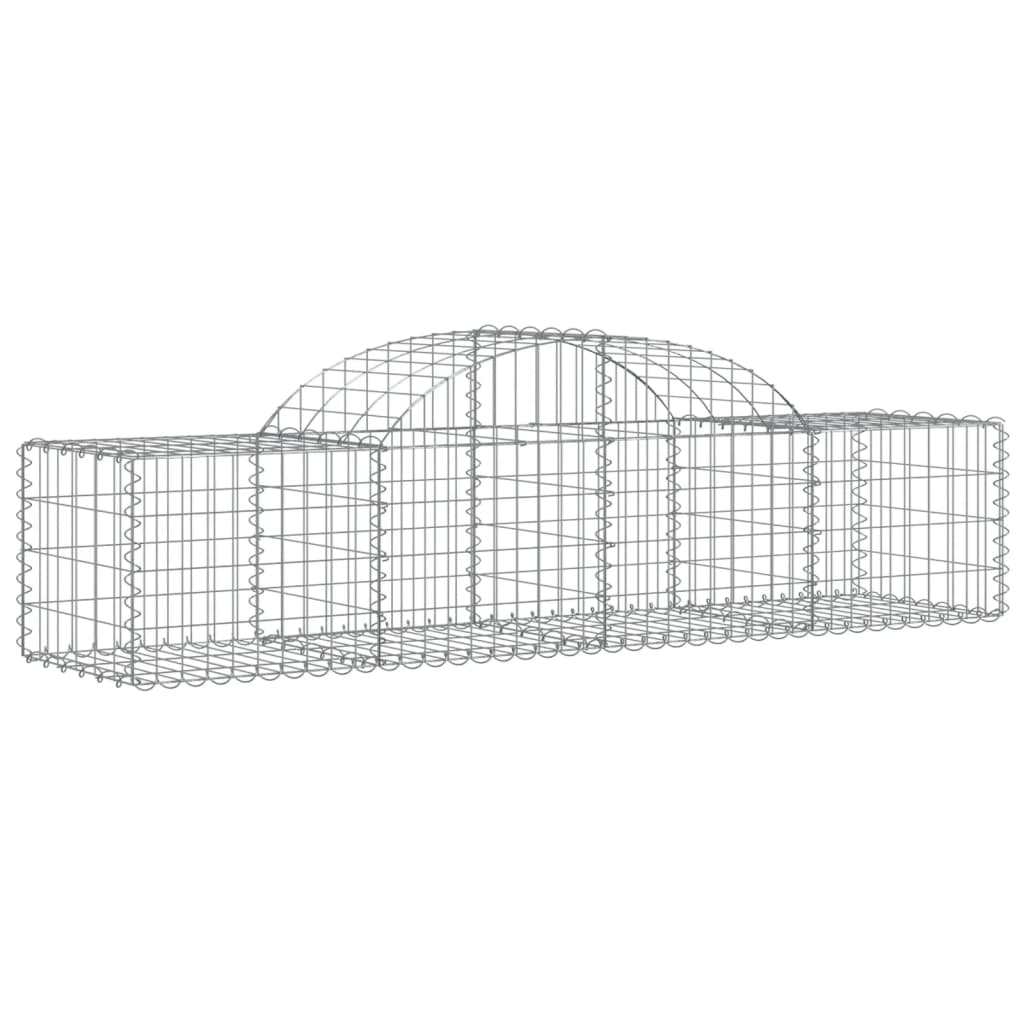 Gabionkurver buede 40 stk 200x50x40/60 cm galvanisert jern
