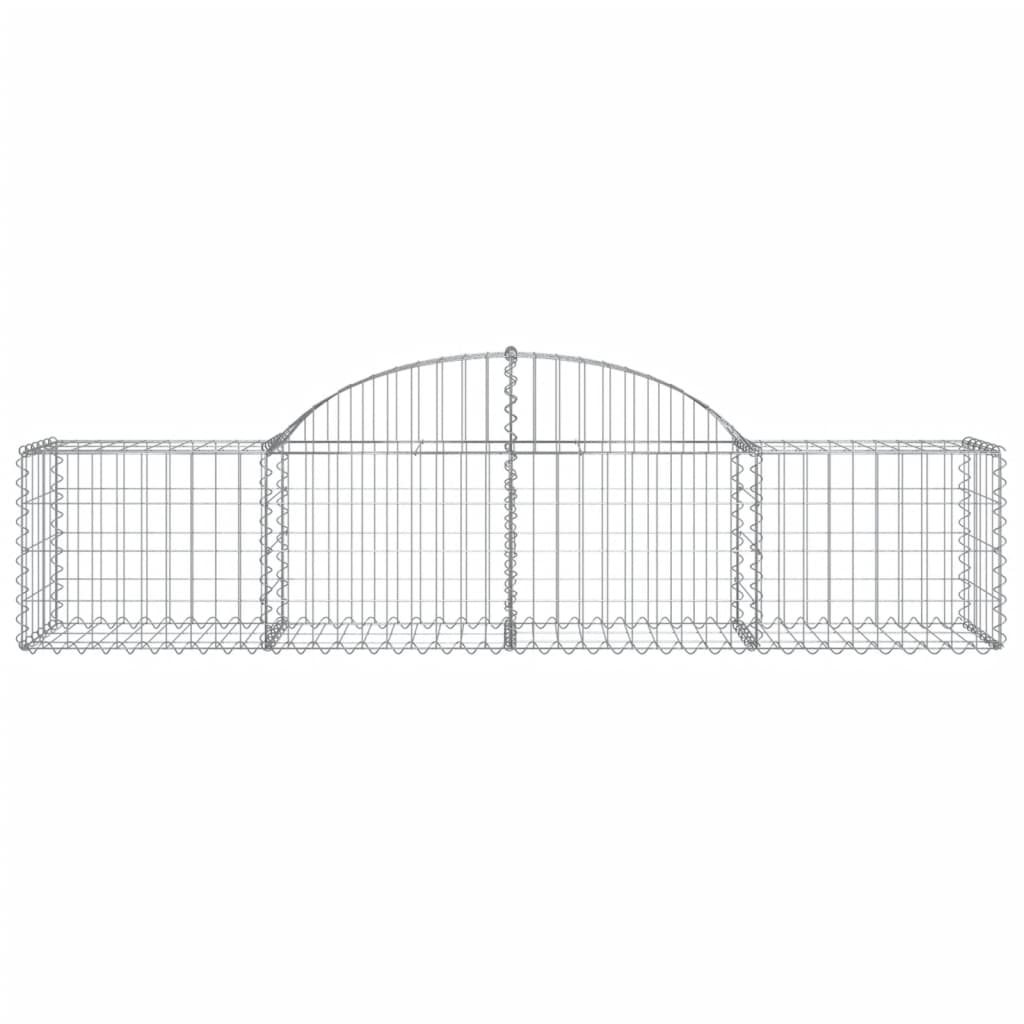 Gabionkurver buede 40 stk 200x50x40/60 cm galvanisert jern