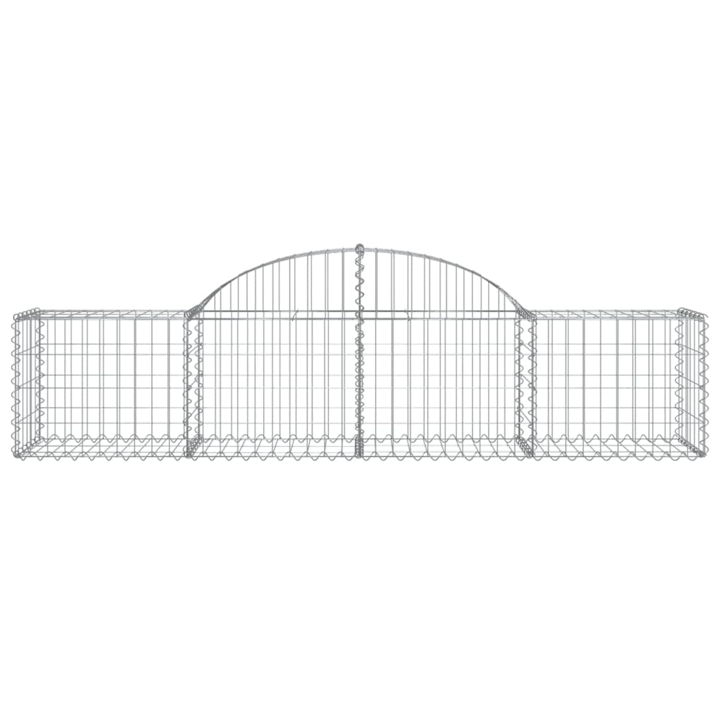 Gabionkurver buede 50 stk 200x50x40/60 cm galvanisert jern