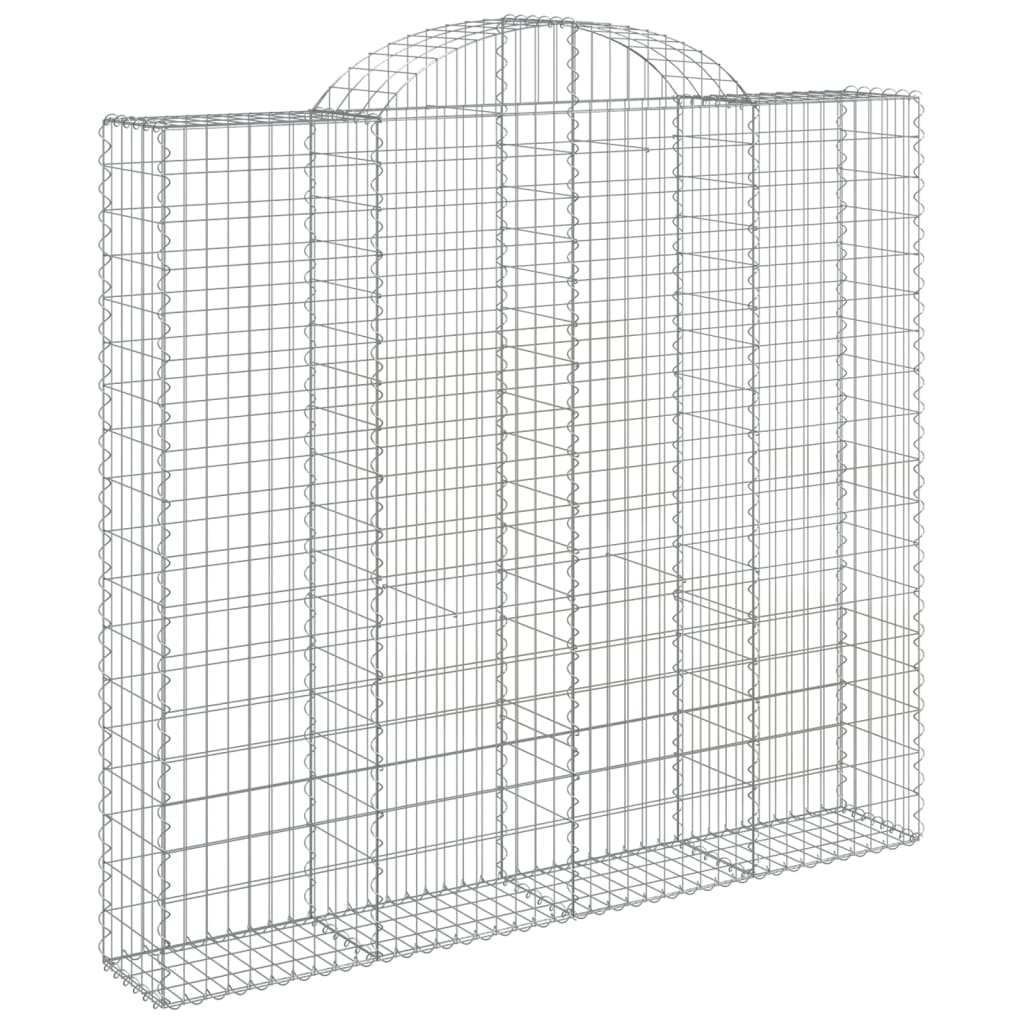 Gabionkurver buede 6 stk 200x50x180/200 cm galvanisert jern