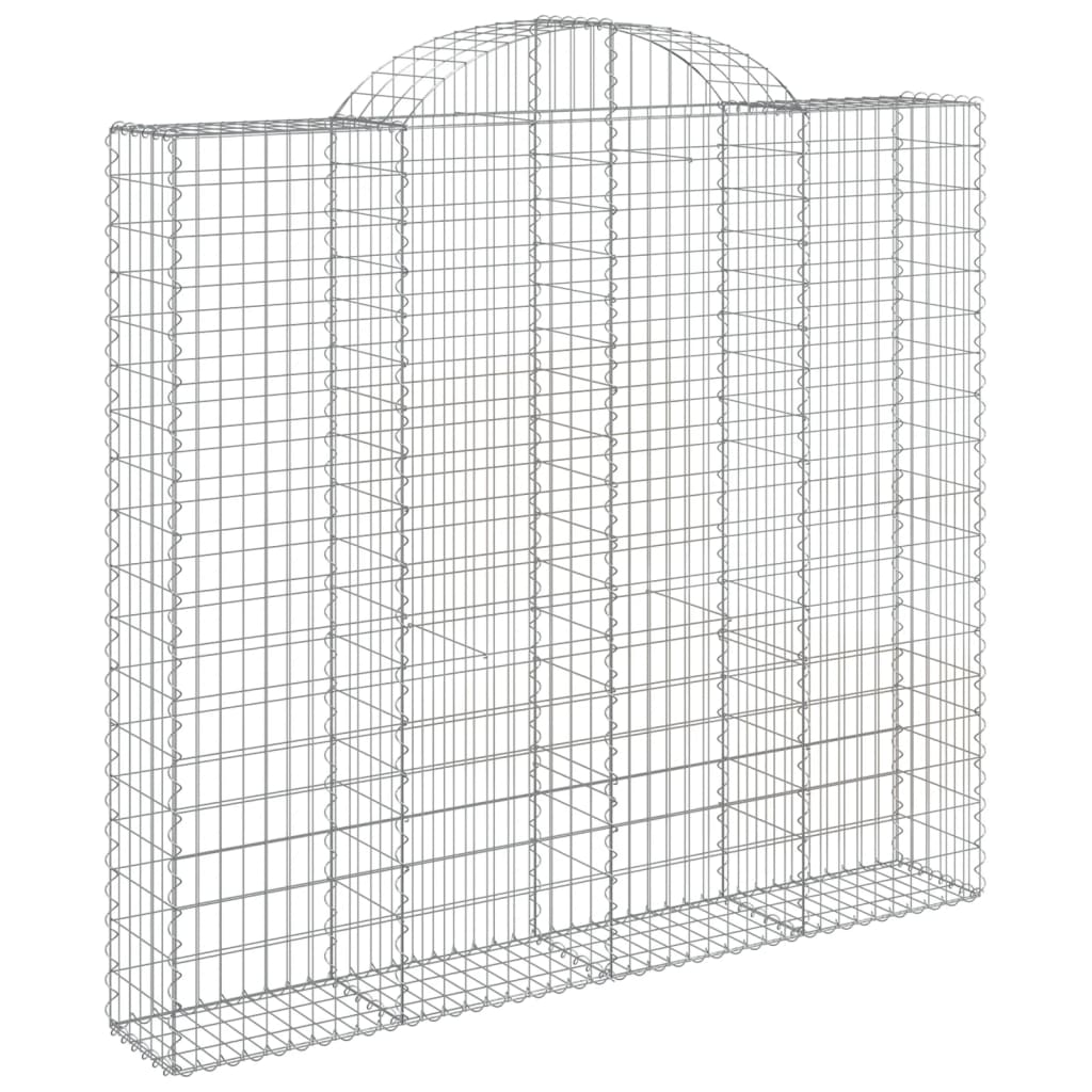 Gabionkurver buede 9 stk 200x50x180/200 cm galvanisert jern