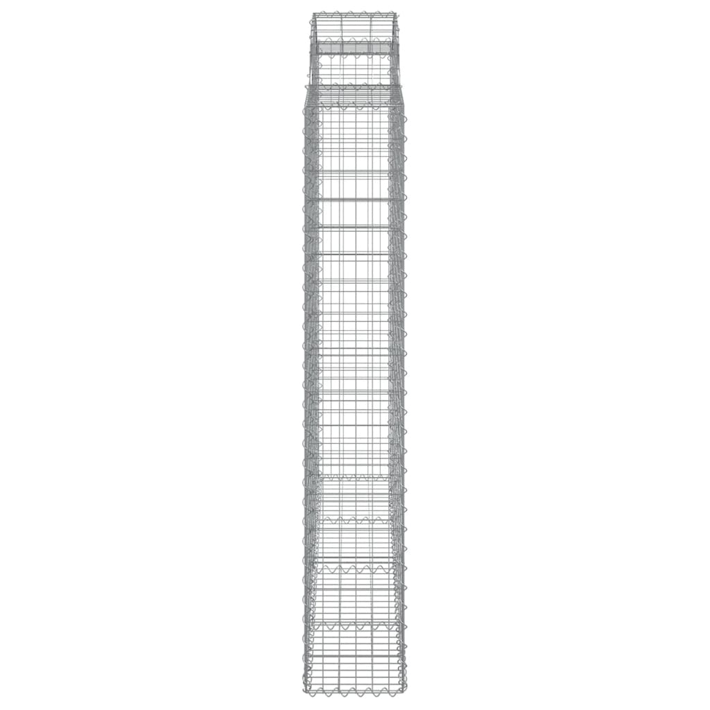 Gabionkurver buede 9 stk 200x50x180/200 cm galvanisert jern