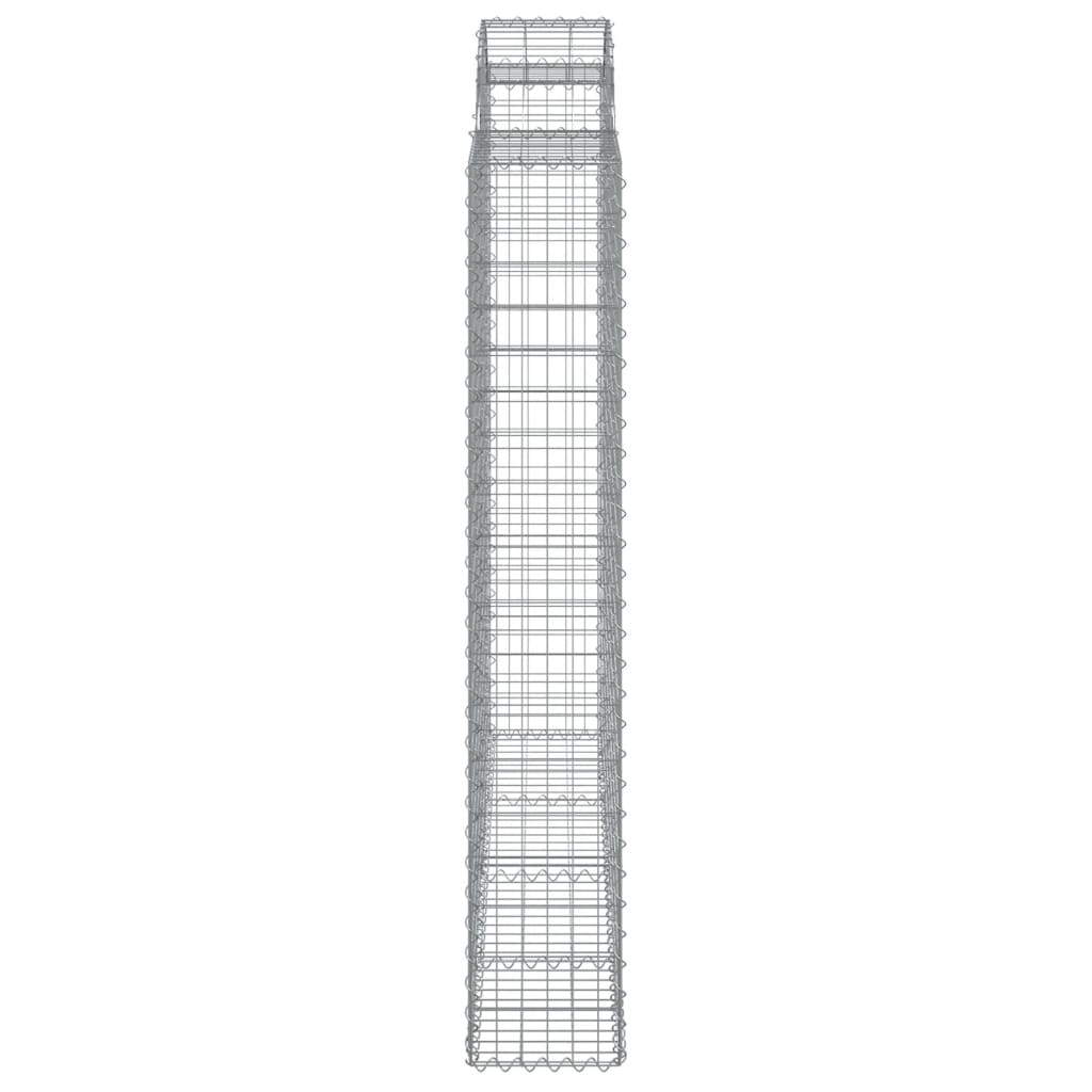 Gabionkurver buede 10 stk 200x50x180/200 cm galvanisert jern
