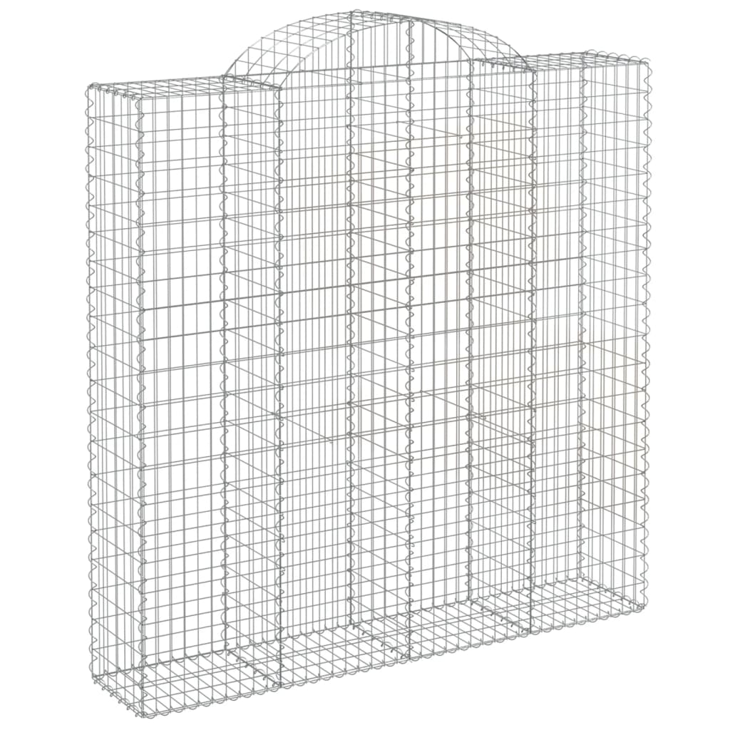 Gabionkurver buede 10 stk 200x50x200/220 cm galvanisert jern