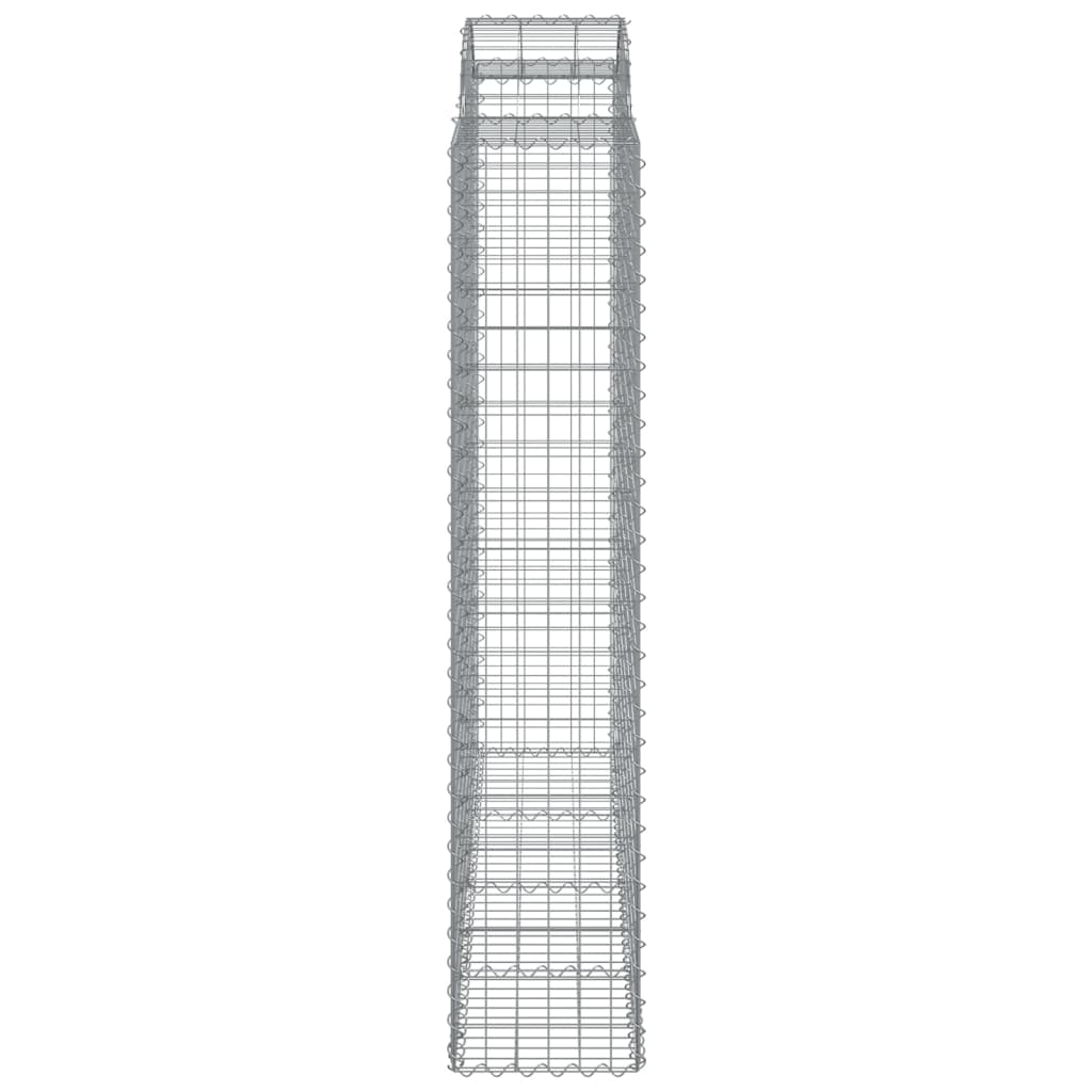 Gabionkurver buede 10 stk 200x50x200/220 cm galvanisert jern