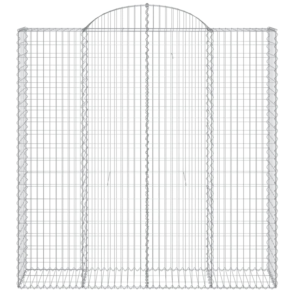 Gabionkurver buede 11 stk 200x50x200/220 cm galvanisert jern