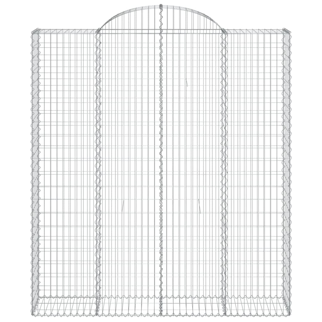 Gabionkurver buede 10 stk 200x50x220/240 cm galvanisert jern