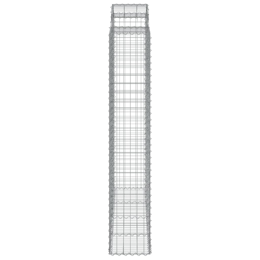 Gabionkurver buede 12 stk 200x50x220/240 cm galvanisert jern