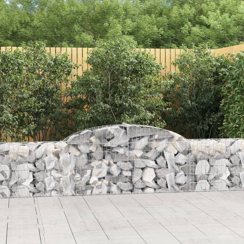 Gabionkurver buede 25 stk 300x30x60/80 cm galvanisert jern