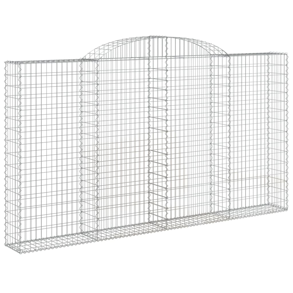 Gabionkurver buede 5 stk 300x30x160/180 cm galvanisert jern