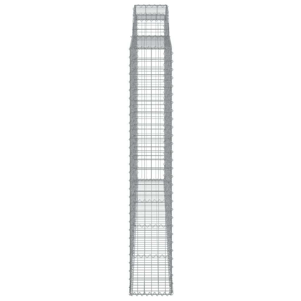 Gabionkurver buede 2 stk 300x30x180/200 cm galvanisert jern