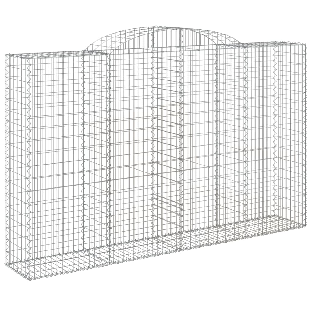 Gabionkurver buede 8 stk 300x50x180/200 cm galvanisert jern