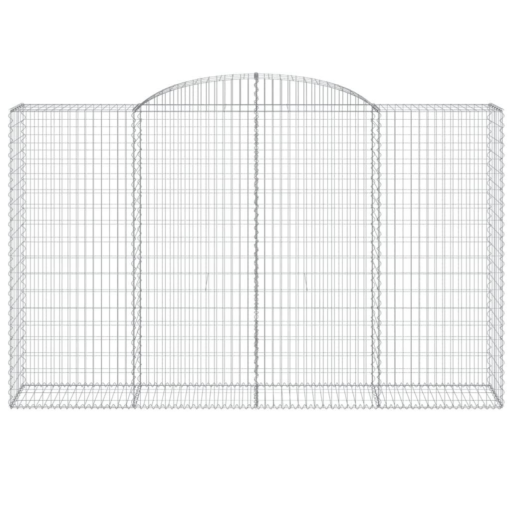 Gabionkurver buede 8 stk 300x50x180/200 cm galvanisert jern