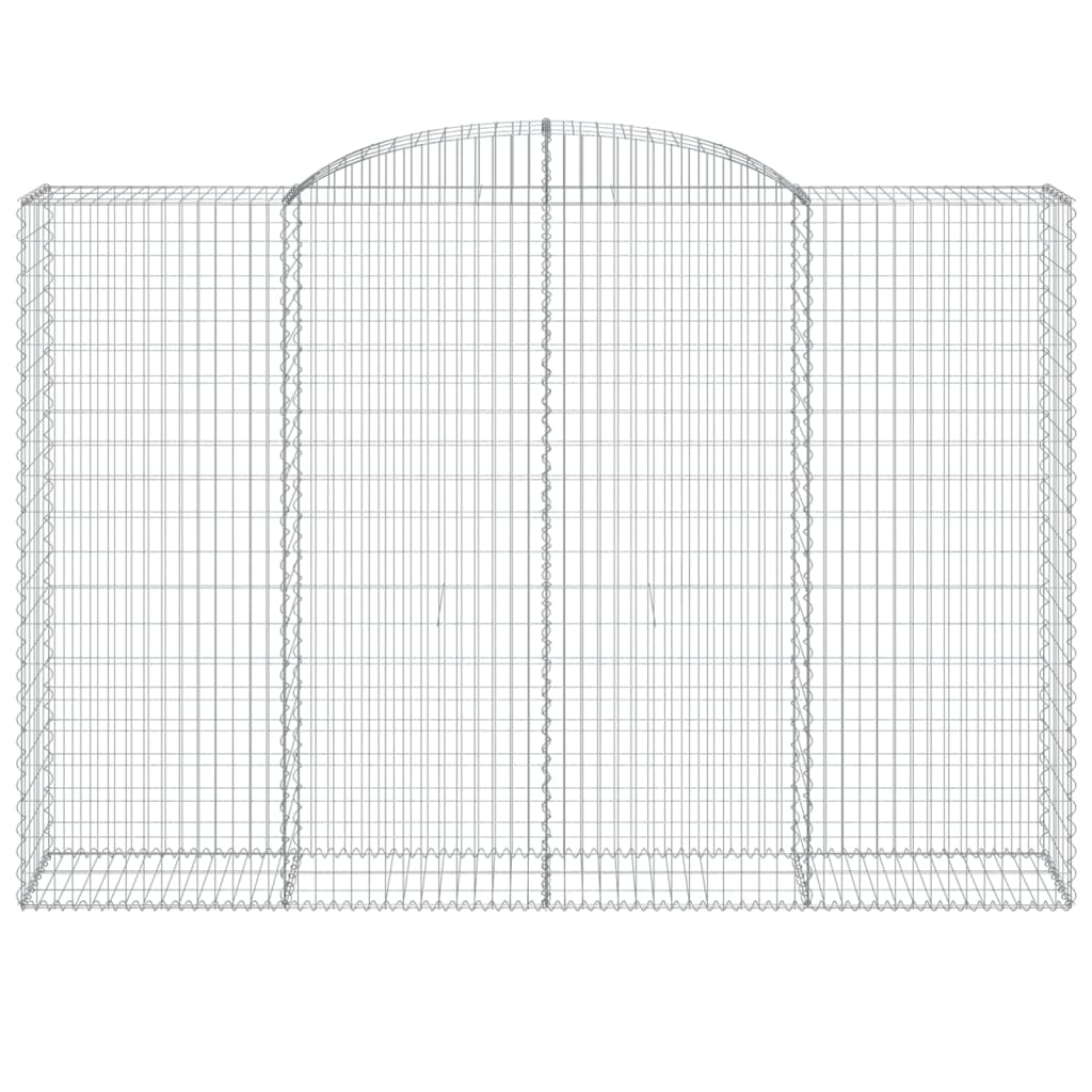 Gabionkurver buede 8 stk 300x50x200/220 cm galvanisert jern