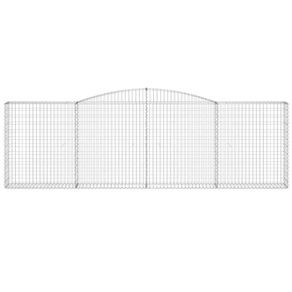 Gabionkurver buede 15 stk 400x30x120/140 cm galvanisert jern