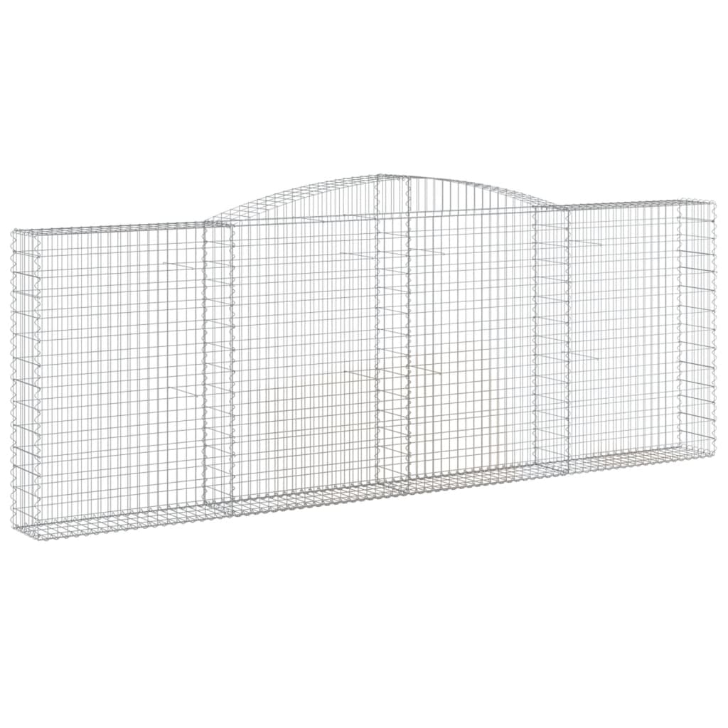 Gabionkurver buede 2 stk 400x30x140/160 cm galvanisert jern