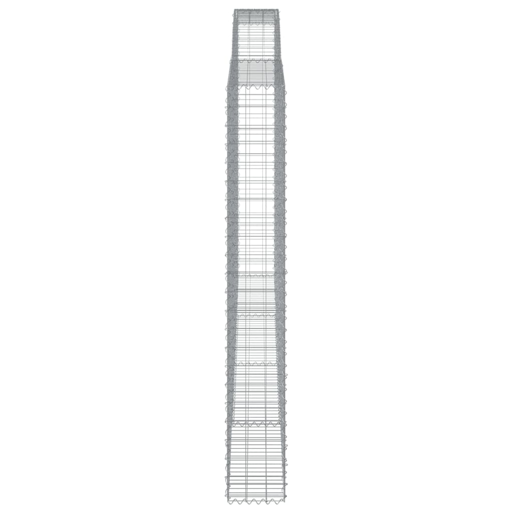 Gabionkurver buede 10 stk 400x30x220/240 cm galvanisert jern