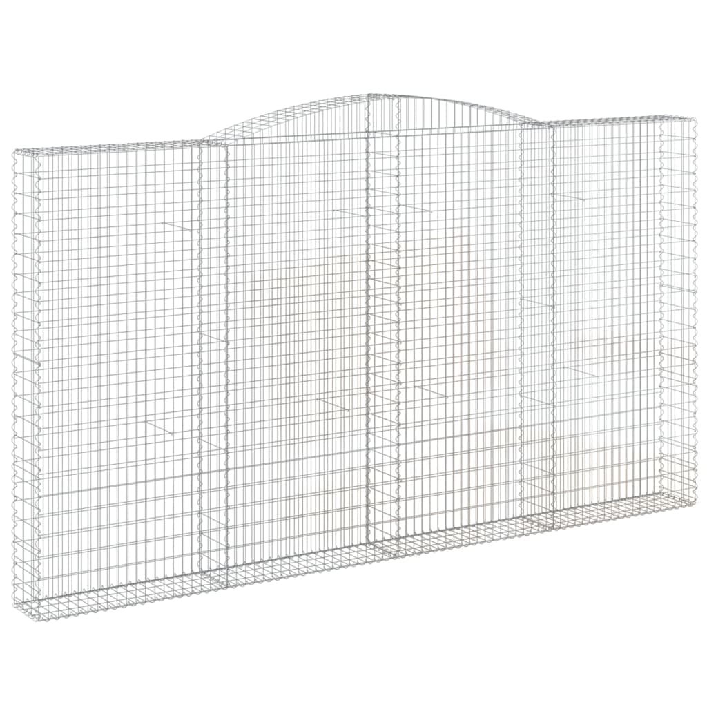 Gabionkurver buede 15 stk 400x30x220/240 cm galvanisert jern