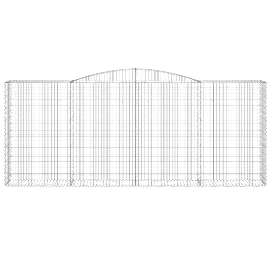 Gabionkurver buede 15 stk 400x50x160/180 cm galvanisert jern