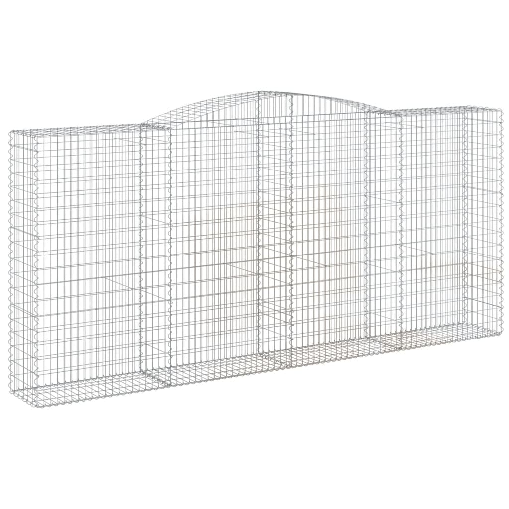 Gabionkurver buede 2 stk 400x50x180/200 cm galvanisert jern