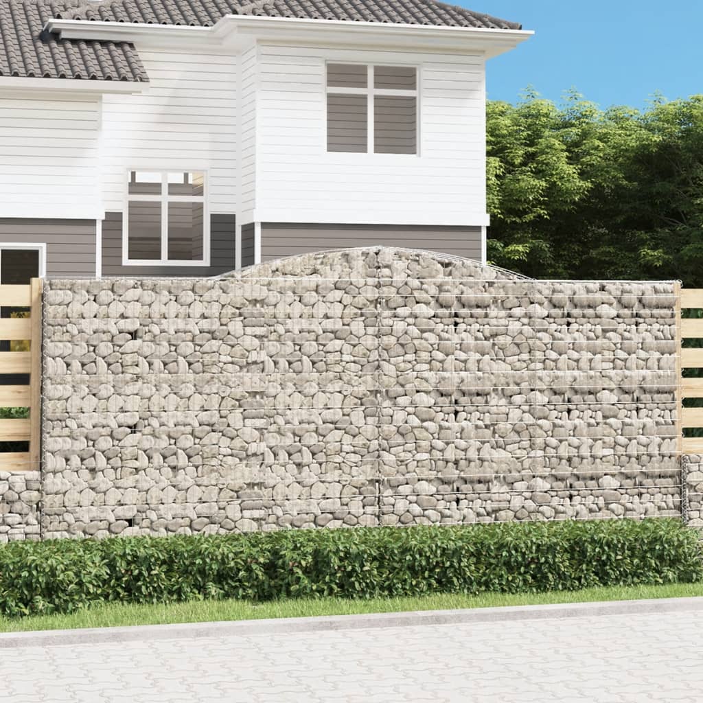 Gabionkurver buede 3 stk 400x50x180/200 cm galvanisert jern