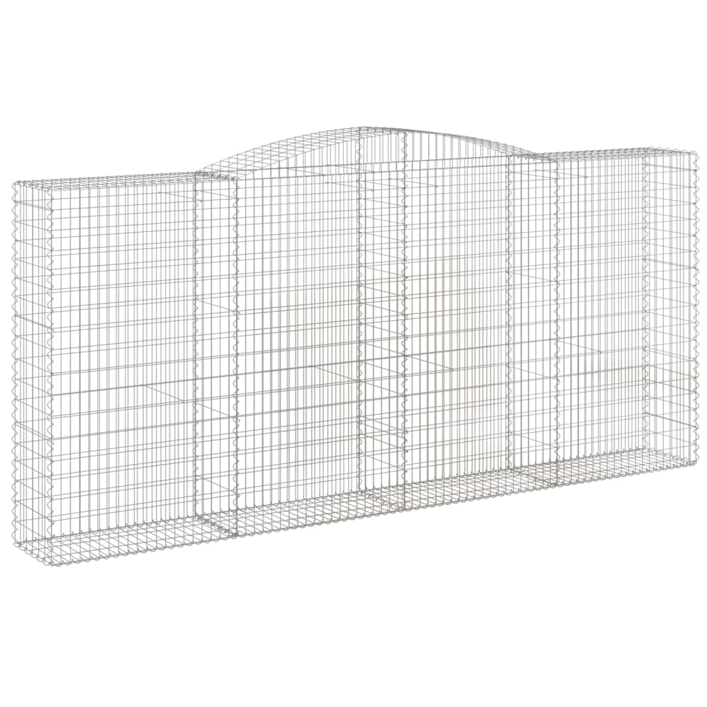 Gabionkurver buede 8 stk 400x50x180/200 cm galvanisert jern