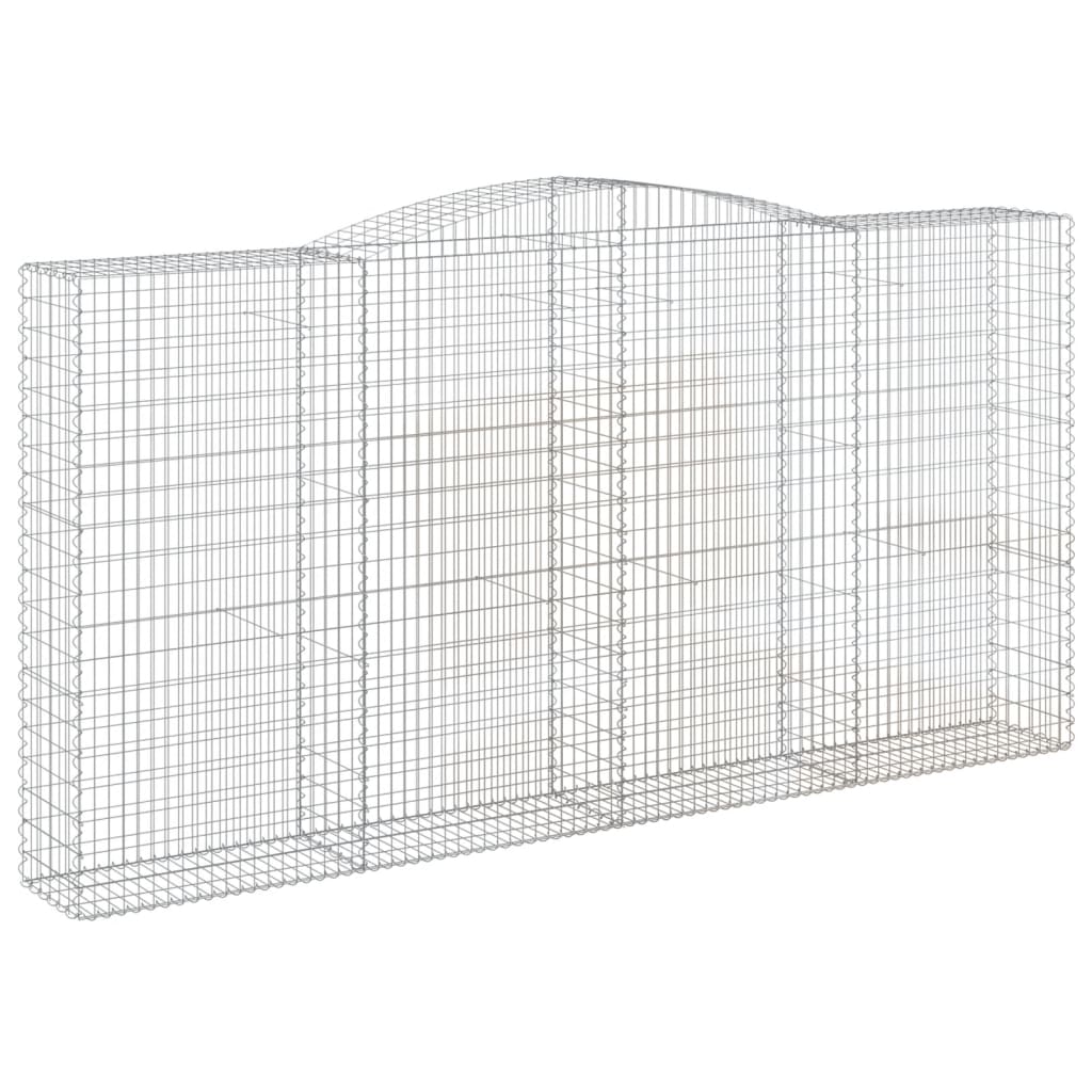 Gabionkurver buede 5 stk 400x50x200/220 cm galvanisert jern