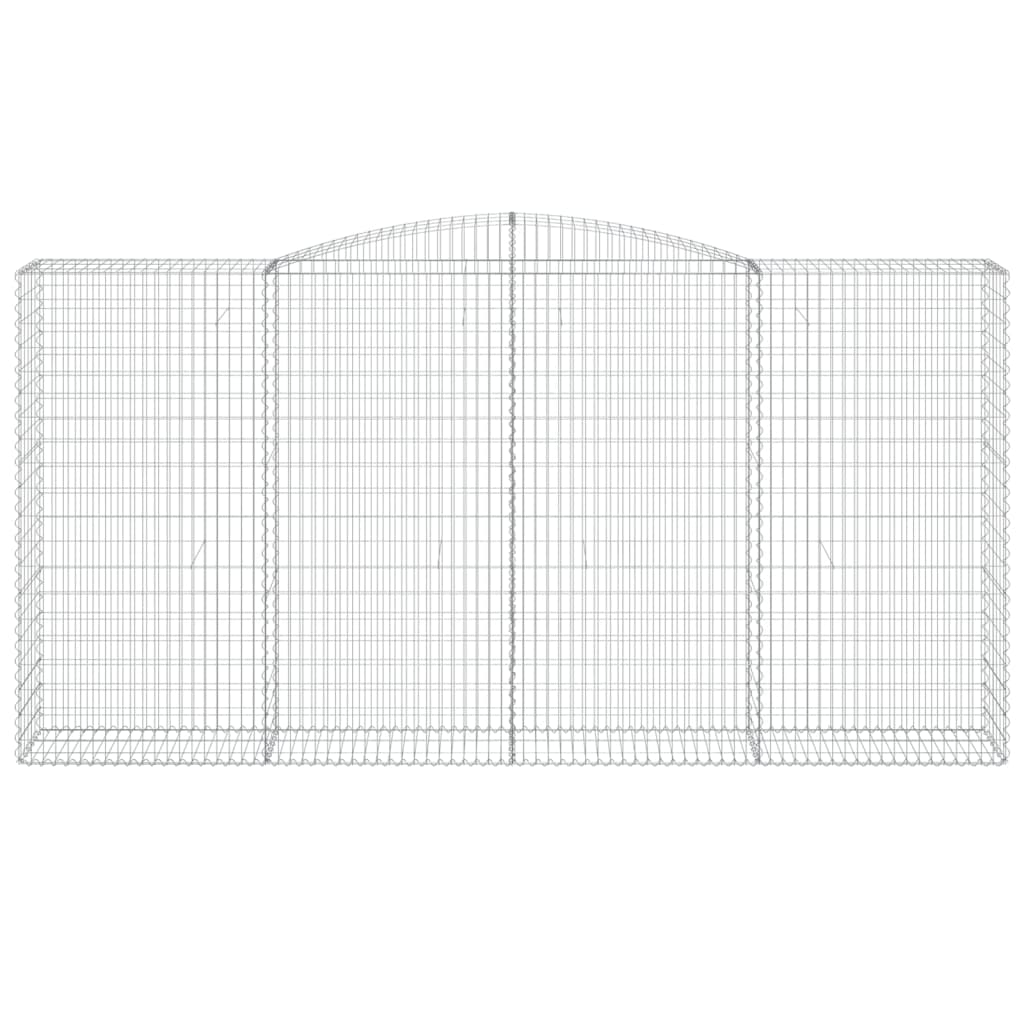Gabionkurver buede 9 stk 400x50x200/220 cm galvanisert jern