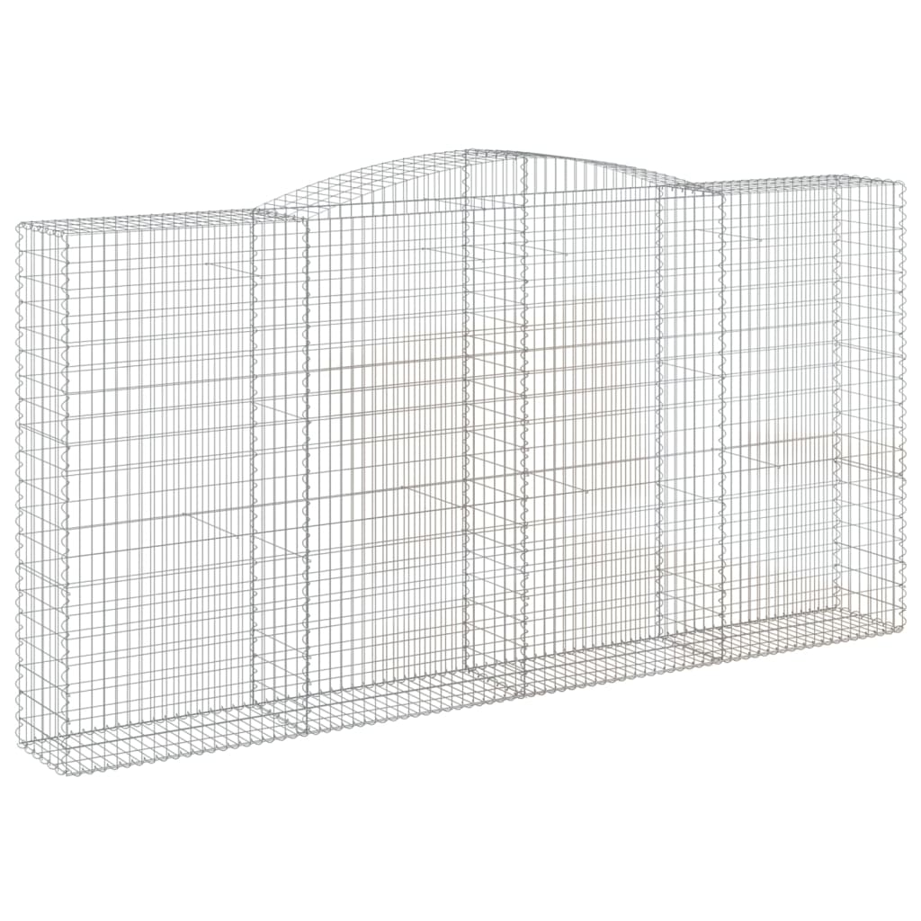 Gabionkurver buede 15 stk 400x50x200/220 cm galvanisert jern
